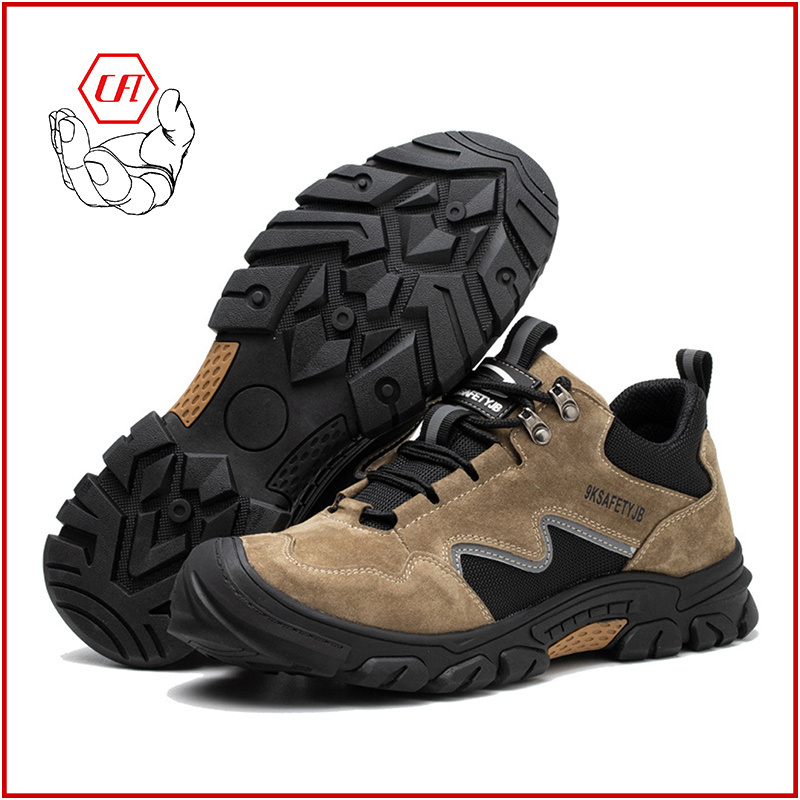 Factory Supplier Leather Safety Shoe Steel Toe Men's Safety Shoes Rubber Bottom Welding Protective Work Shoes For Man