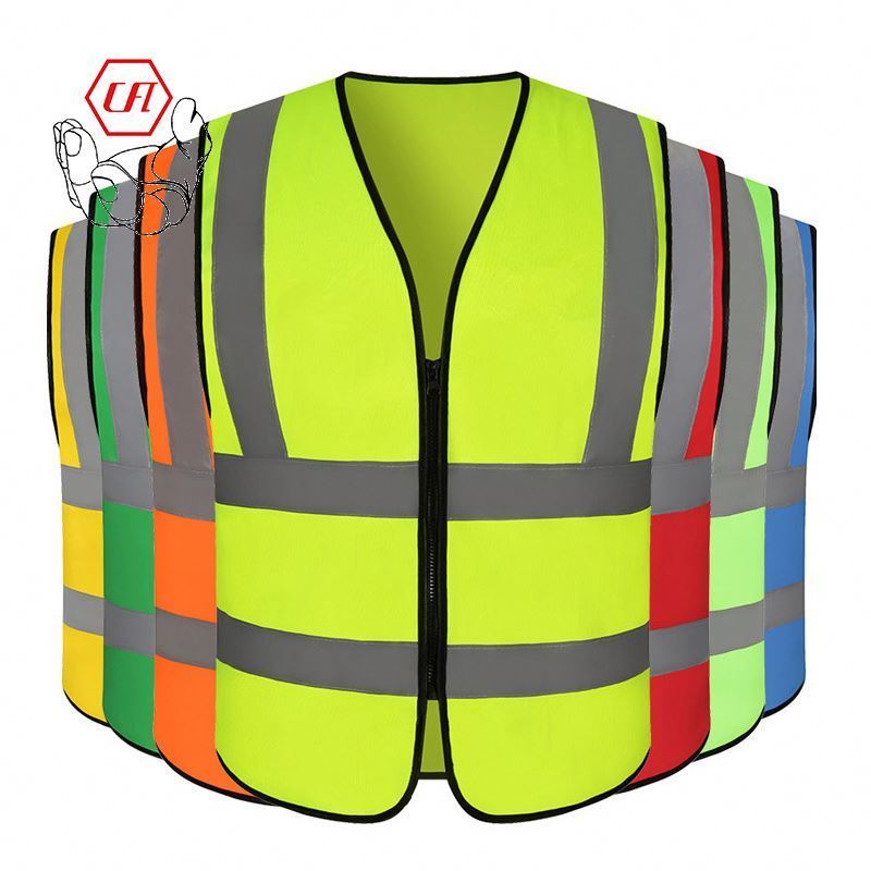 Wholesale Hi vis Reflective Road traffic Bike Riding Night Running Reflective Safety Clothing  personal protective vest jacket