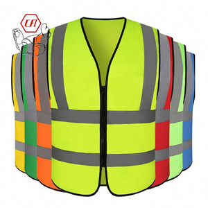 Wholesale Hi vis Reflective Road traffic Bike Riding Night Running Reflective Safety Clothing  personal protective vest jacket