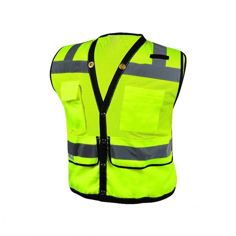 ANSI class 2 ISEA EN20471 Multi Pockets Traffic outdoor work Mesh reflective safety vest high visibility vest