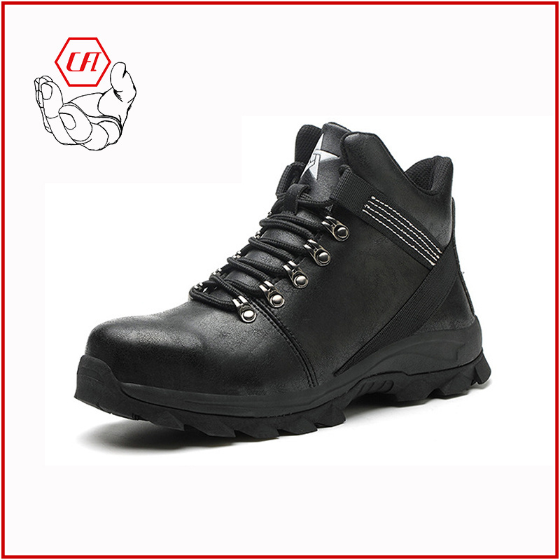 Anti-slip Puncture Proof Welding Protect Safety Boot Steel Toe Rubber Bottom Work Boot Industrial Shoes For Work