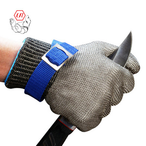 Level 9 Cut Resistant 316L Stainless Steel Mesh Butcher Slaughter Meat Cutting Fishing Safety Gloves