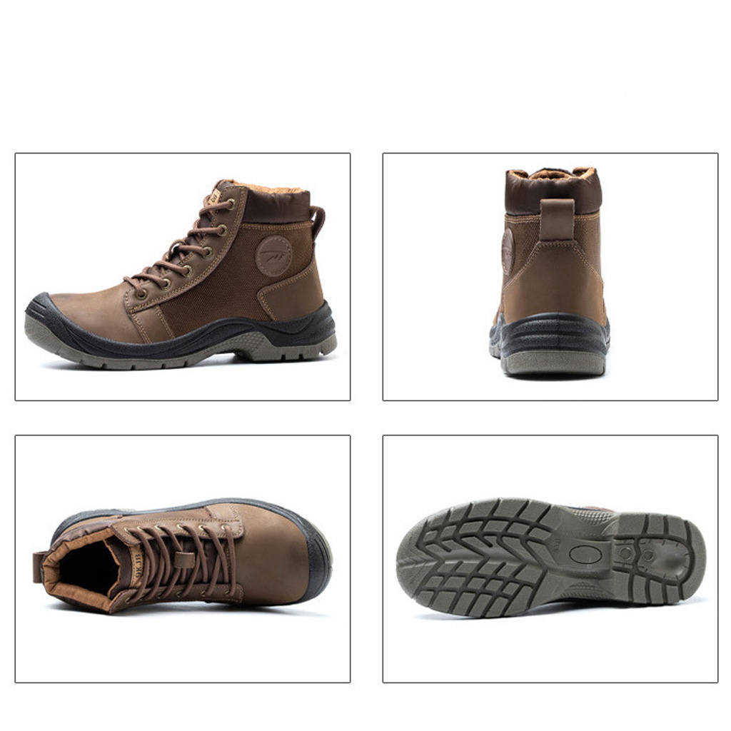 Anti-scald Loggers Boots Steel Toe Safety Boot Men's Safety Shoes Non- slip Puncture-Proof Security Shoes For Work