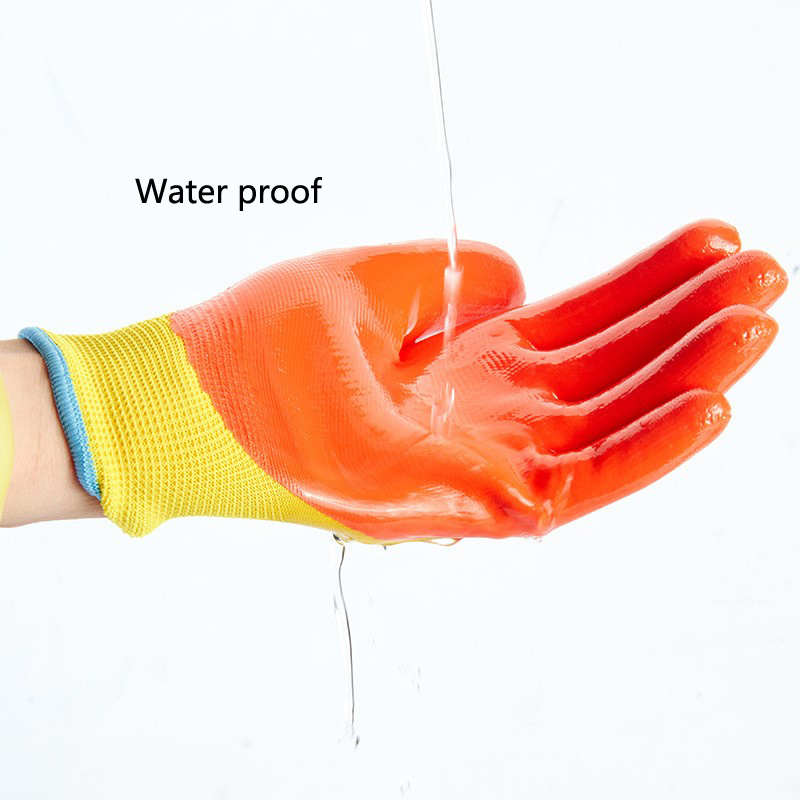 Hot sale High Quality Nitrile Fully Coated Kids Waterproof Gardening Gloves Children Play Mud Gloves