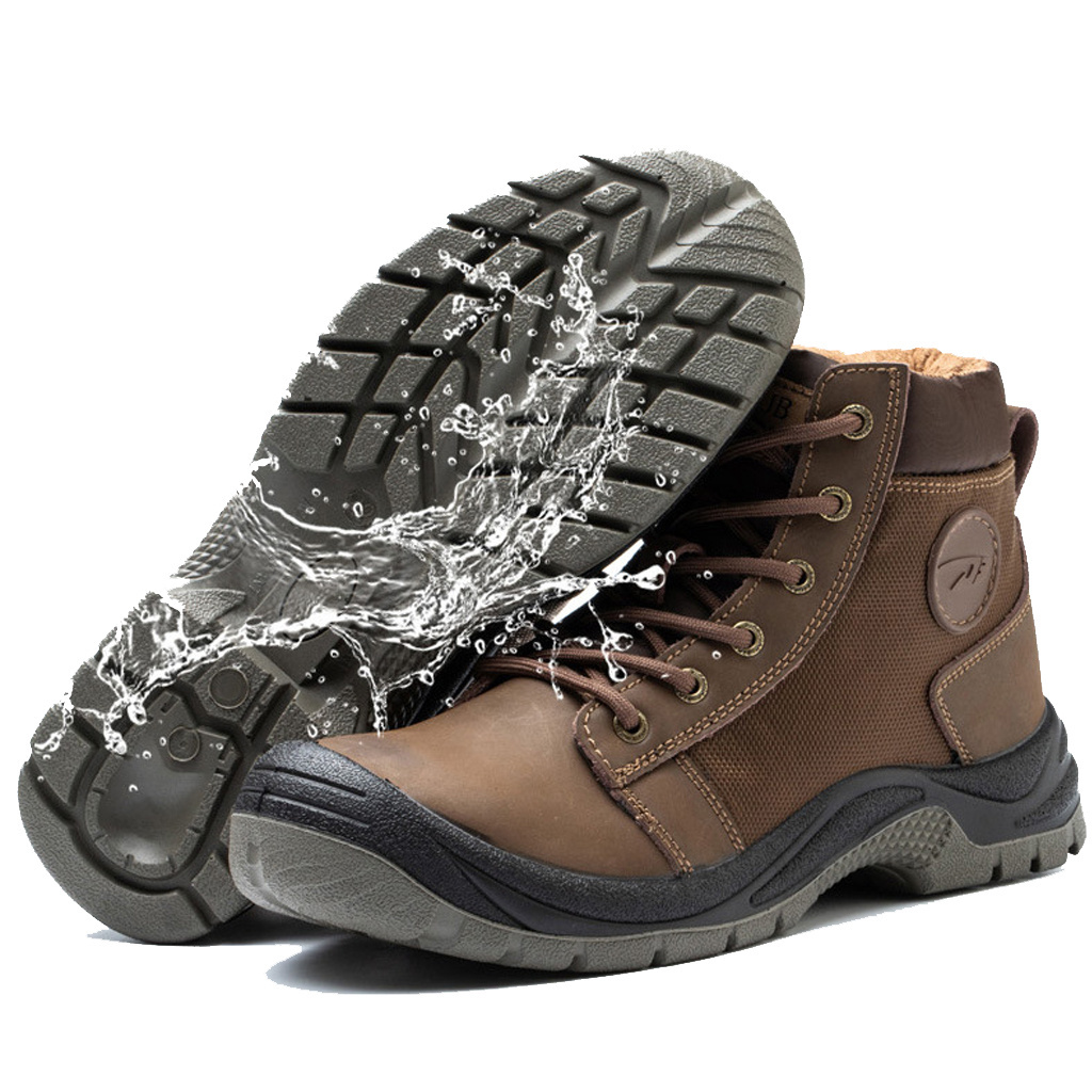 Anti-scald Loggers Boots Steel Toe Safety Boot Men's Safety Shoes Non- slip Puncture-Proof Security Shoes For Work