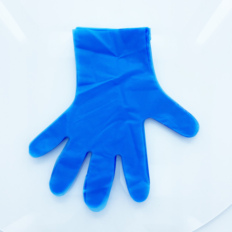 Factory Custom Blue Clear Transparent Household Cleaning Food Service TPE Disposable Gloves