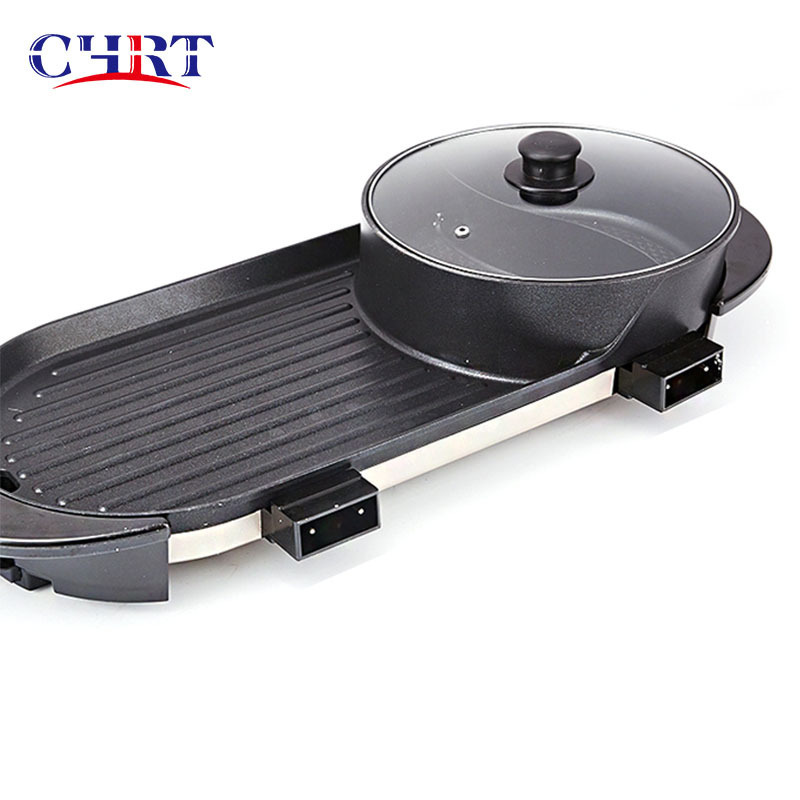 CHRT Popular Portable Commercial Household Indoor Smokeless Electric Barbecue Multi-function Nonstick Dual Use BBQ Skewer Grill