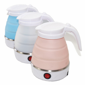 CHRT Mini Stainless Steel Food Silicone Kettle Travel Home Automatic Power Off Easy To Carry Folding Electric Kettle