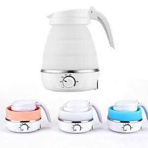 CHRT Mini Folding Kettle 600ml Silicone Hot Water Shell Intelligent Power-off Protection Travel Home Used Electric Kettle