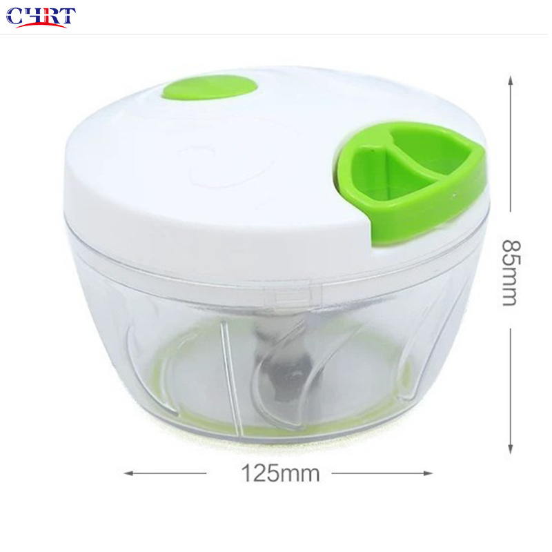 CHRT Tiny Multi-function Hand Crank Manual Pull Cord Vegetable Meat Garlic Cutter  Shredder Speedy Food Chopper