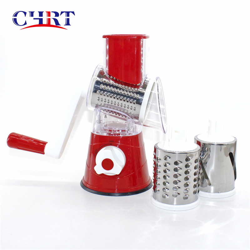 CHRT Stainless Kitchen Rotary cheese grater electric chopper onion cutter Vegetable Grater with Mandoline Potato julienne Cutter