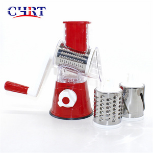 CHRT Stainless Kitchen Rotary cheese grater electric chopper onion cutter Vegetable Grater with Mandoline Potato julienne Cutter