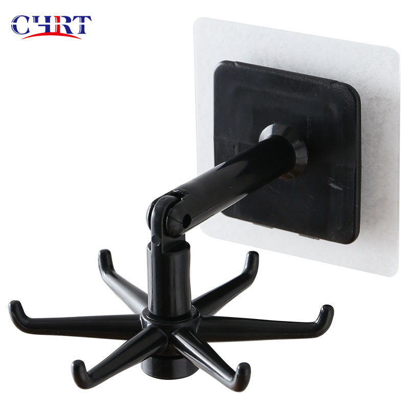 CHRT Wall Hook 360 Rotate Folding Hook Utility Kitchen Bathroom Towel Office Sticky Wall Hook