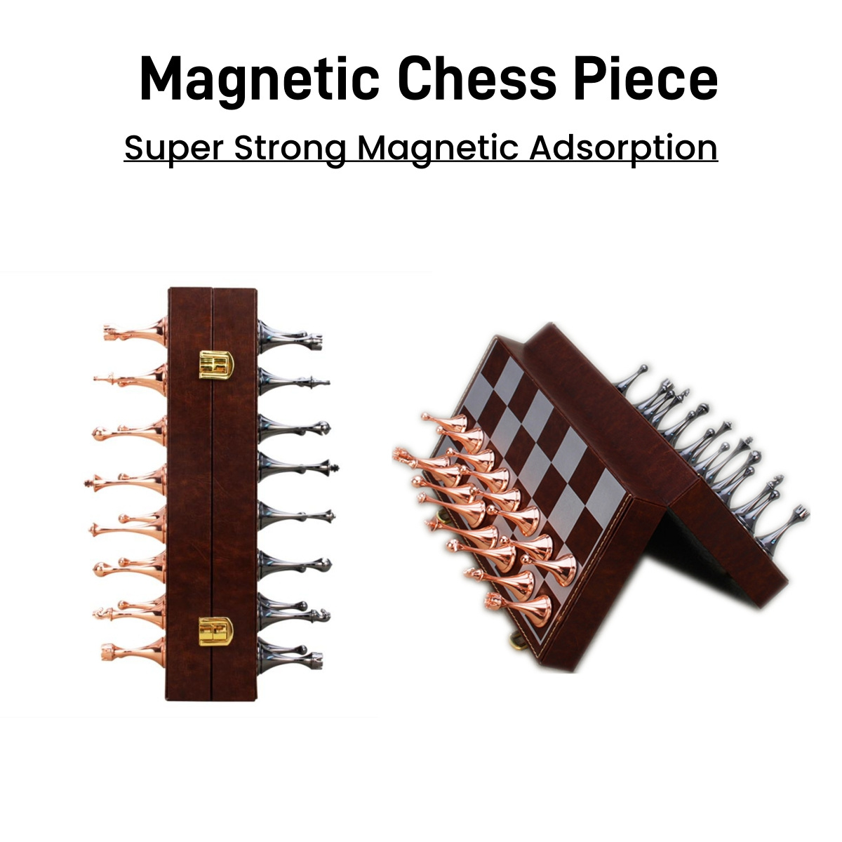 CHRT Family Gift Toy Adult Game Magnetic Metal Children Pieces High Quality International Foldable Chessboard Chess Set