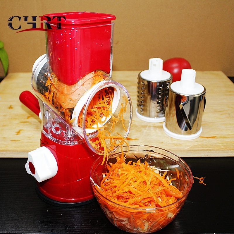 CHRT 2022 3-in1 Spinning Hand-cranked Manual Carrot Rotate Vegetable Shredder