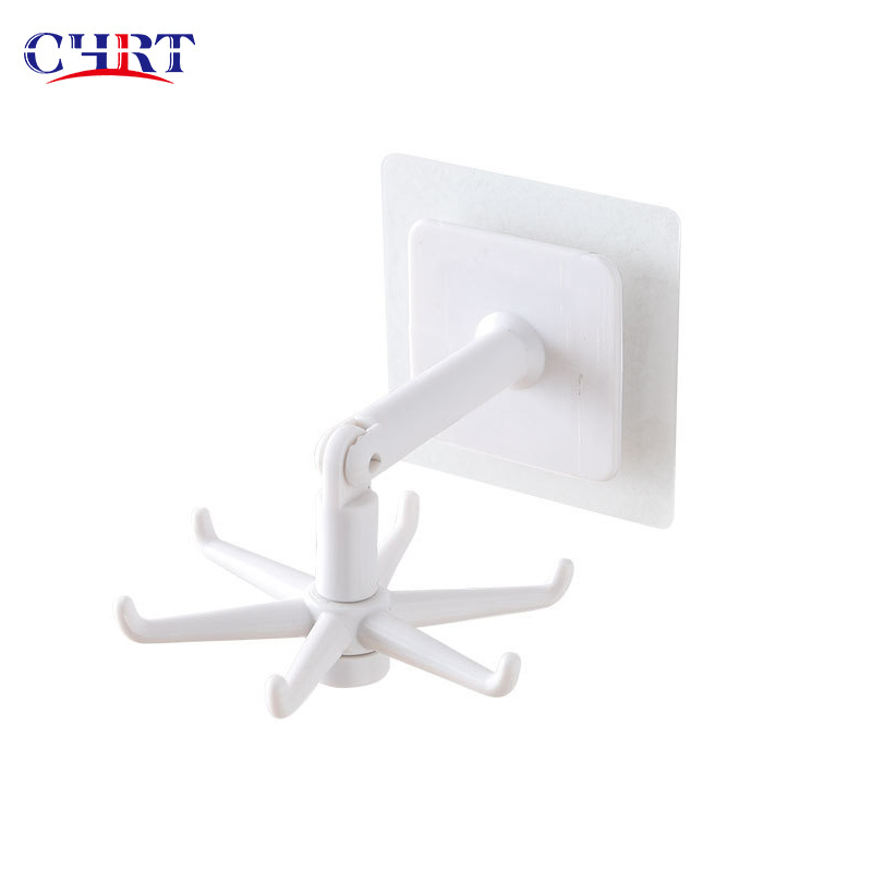 CHRT Wall Hook 360 Rotate Folding Hook Utility Kitchen Bathroom Towel Office Sticky Wall Hook