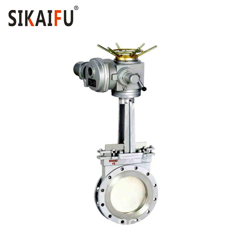 Stainless steel electric actuated knife gate valve