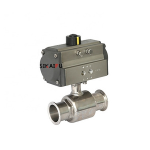 2 inch tri-Clamp 2 way ball valve double acting pneumatic actuator