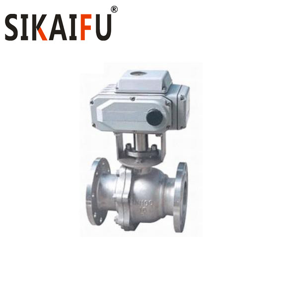 Stainless steel electric motorized actuator cf8m 1000wog 2pc dn50 Flange ball valve