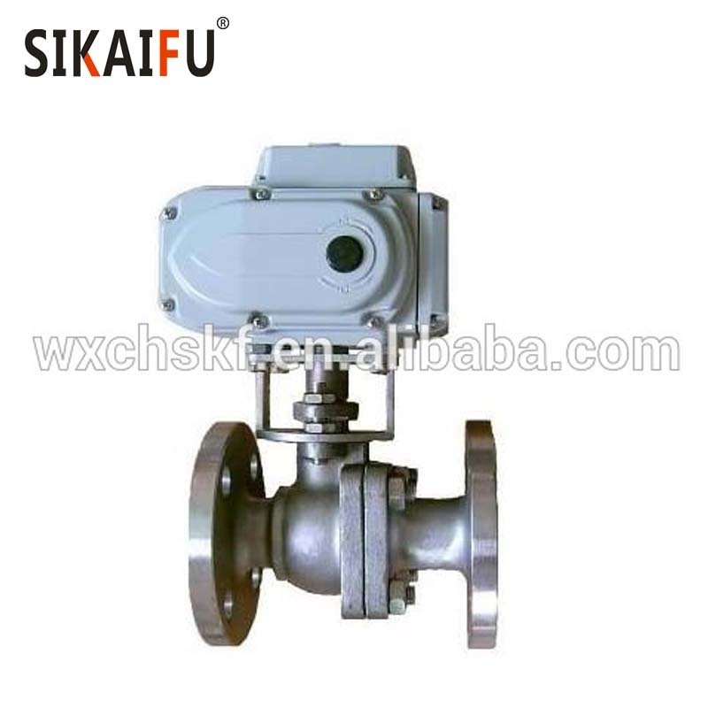 Stainless steel electric motorized actuator cf8m 1000wog 2pc dn50 Flange ball valve