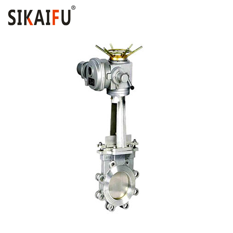 Stainless steel electric actuated knife gate valve