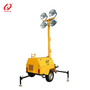 CNZM9000 Construction Site Use Mobile Outdoor Light Tower 9m Trailer Mobile Light Towers