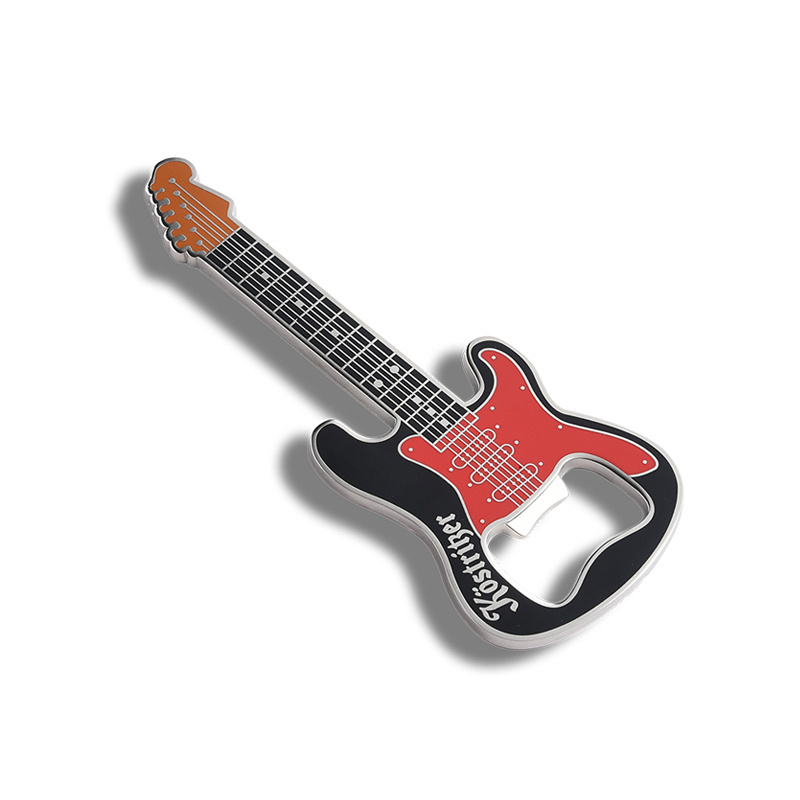 Hot-selling metal guitar bottle opener, creative fashion music bottle opener gift customization