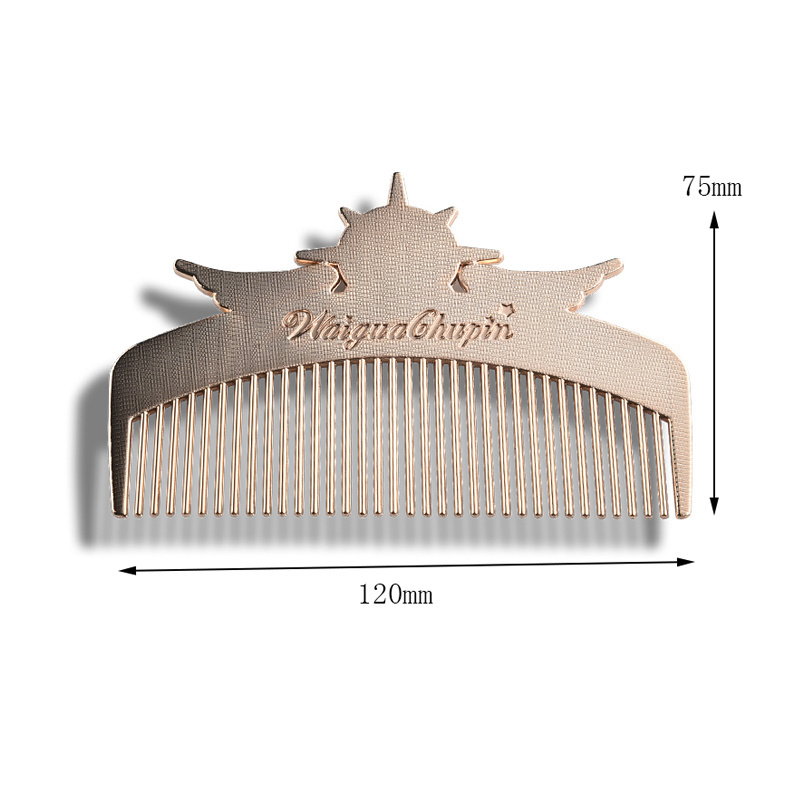 Factory customize Barber Professional thin Anti-static Stainless Steel metal beard comb