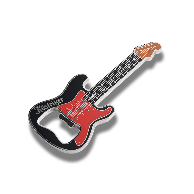 Hot-selling metal guitar bottle opener, creative fashion music bottle opener gift customization