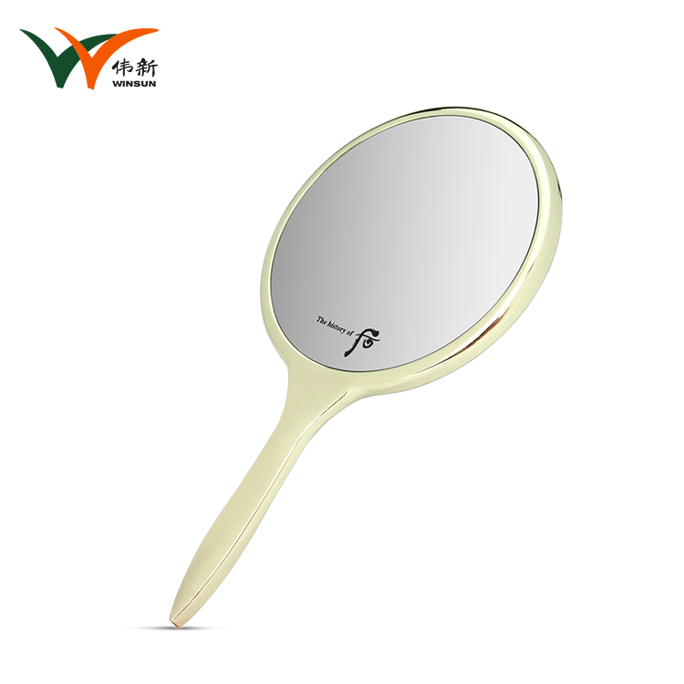 Wholesale Compact PU Leather Customized Logo Hand Personalized Handheld Makeup Mirrors