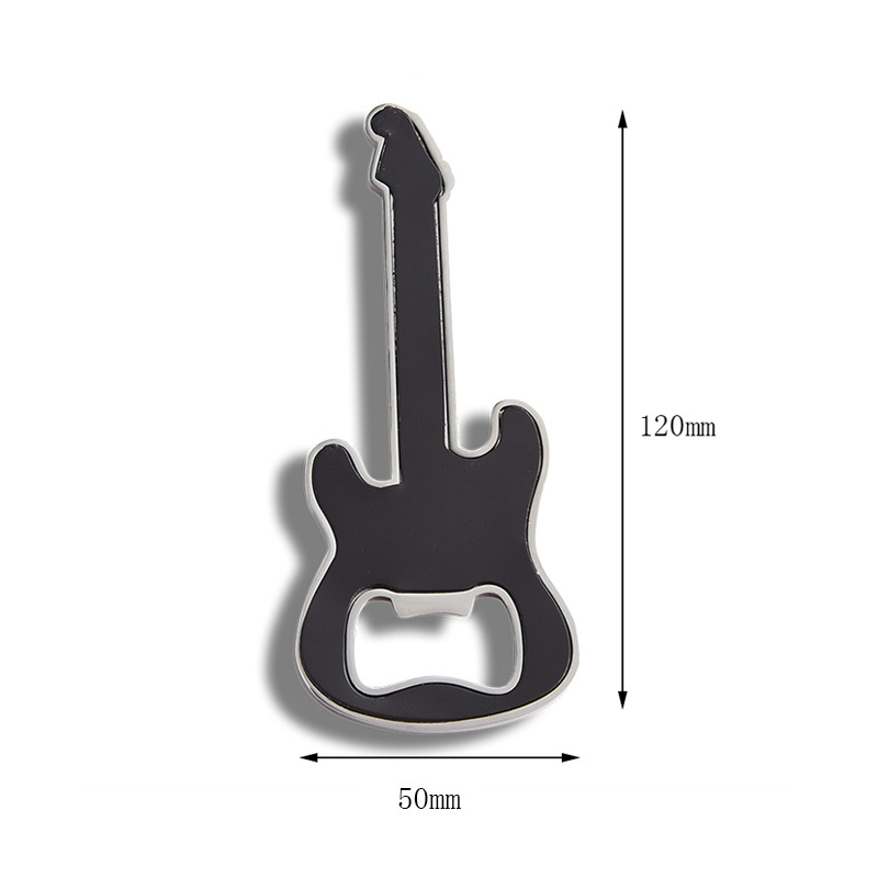 Hot-selling metal guitar bottle opener, creative fashion music bottle opener gift customization