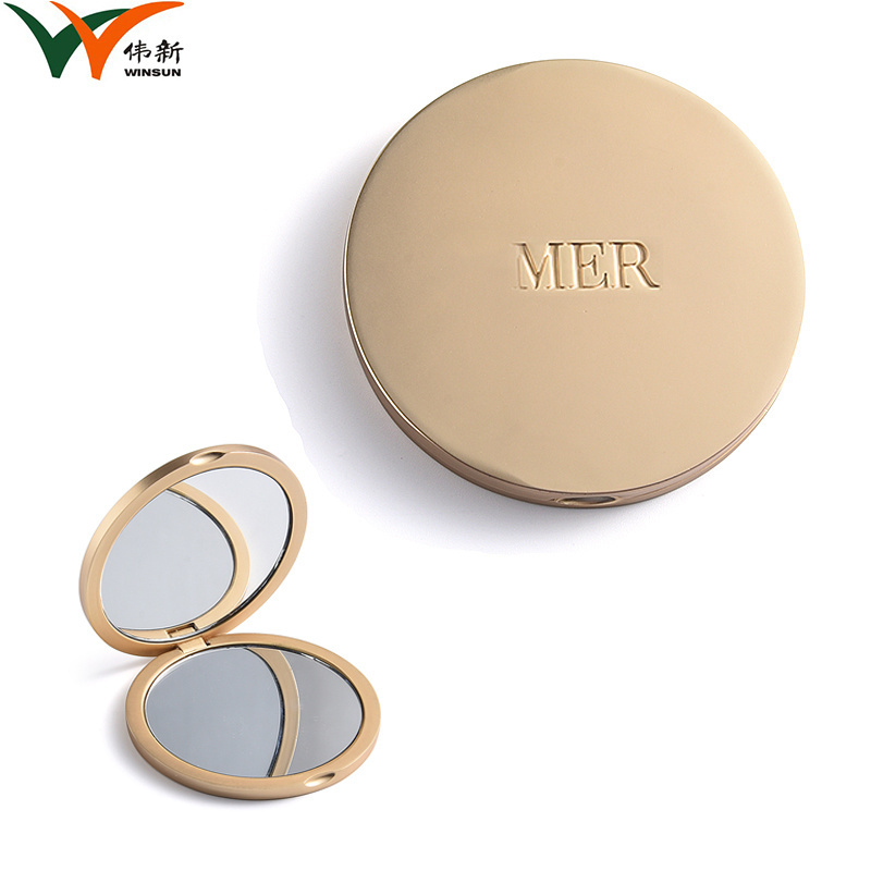 Luxury Magnifying Portable Custom Double Side Cosmetic Compact Pocket Compact Mirror