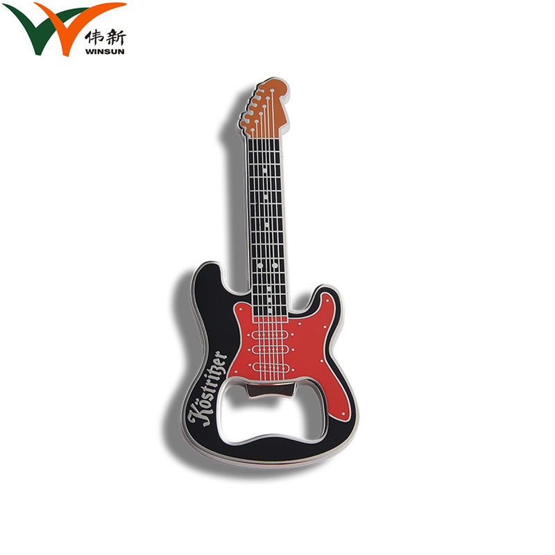 Hot-selling metal guitar bottle opener, creative fashion music bottle opener gift customization