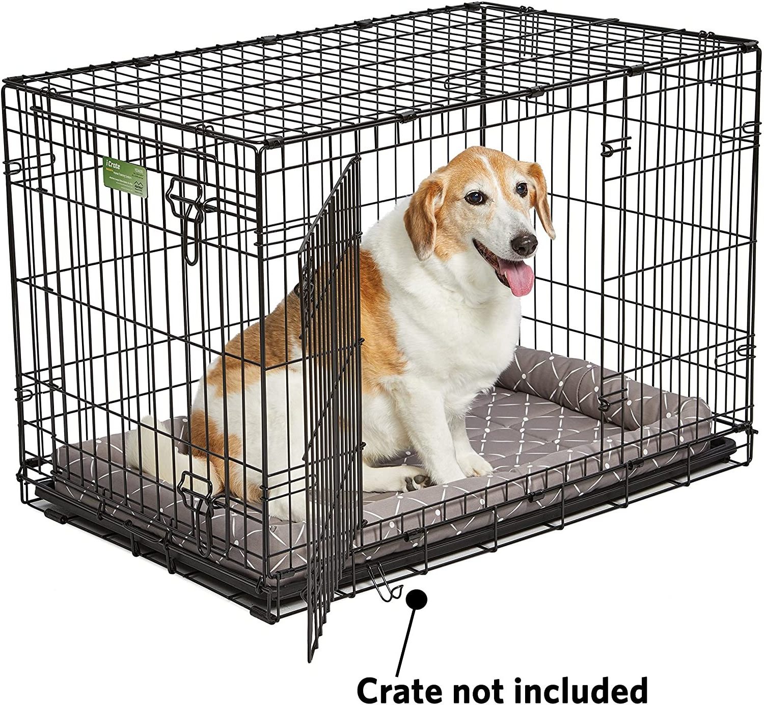 Pet dog bed is specially designed for folding metal dog cage Pet bed series mushroom and white diamond pattern