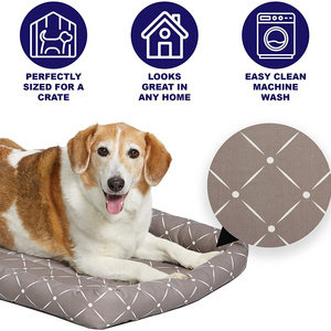 Pet dog bed is specially designed for folding metal dog cage Pet bed series mushroom and white diamond pattern