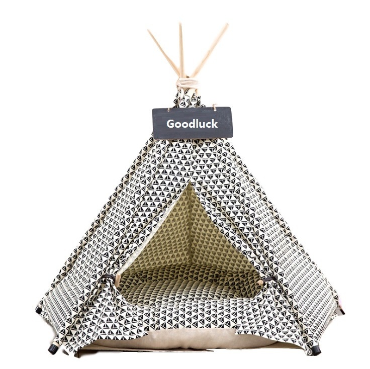 Pet Teepee Tent for Dogs, Cute Dog Tent Bed, Modern Pet Teepee Tent House