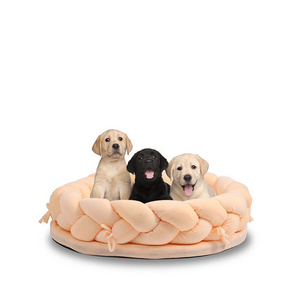 cama para perros Warming Cat House Puppy Dog Donut Bed Round Cat Bed DIY Pet Beds Customized for Wholesale