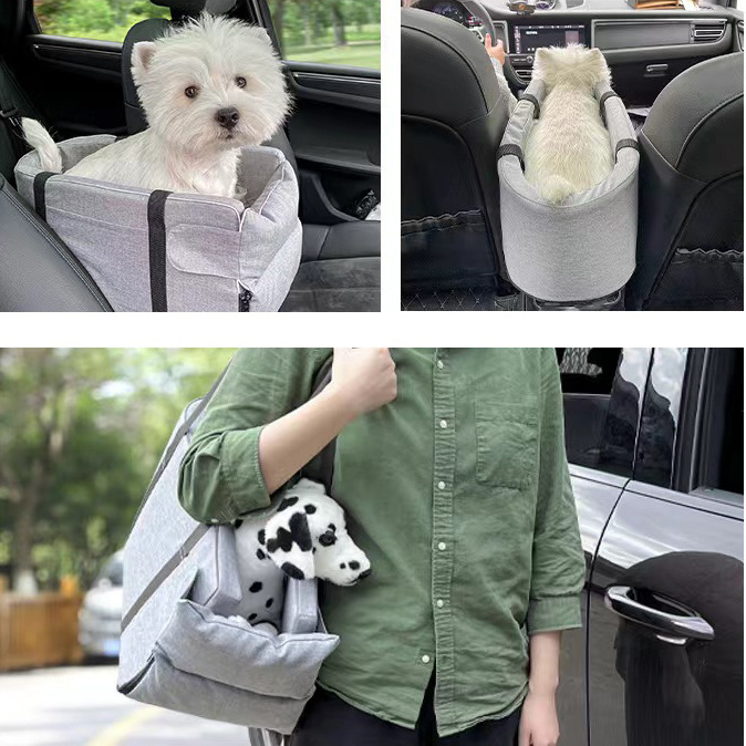 2023 New Design Frosted Durable Pet Carrier Dog Car cover Seat Bed Booster Seat For Pets Traveling