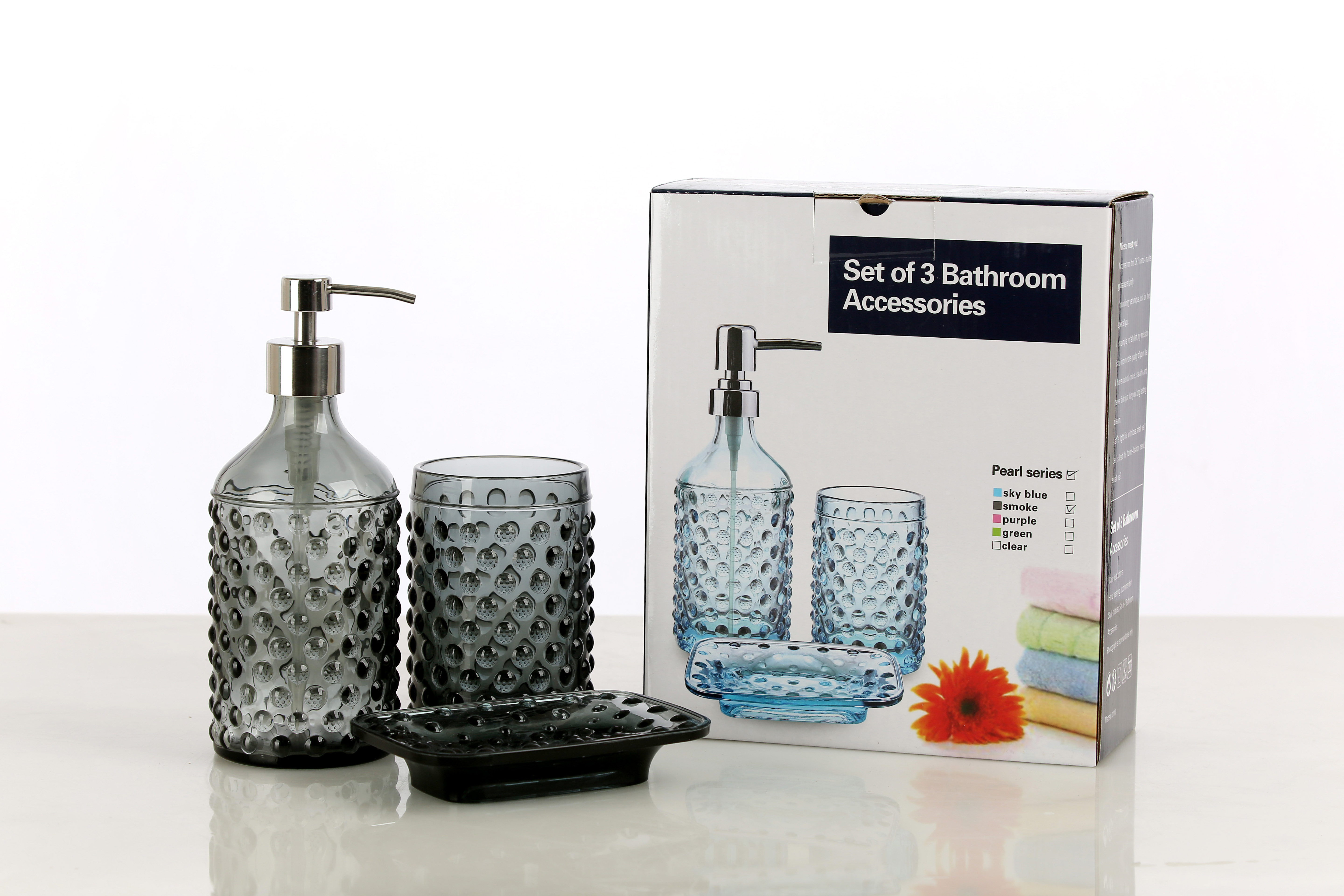 Various good  quality Glass Bathroom Design accessories bathroom glass set