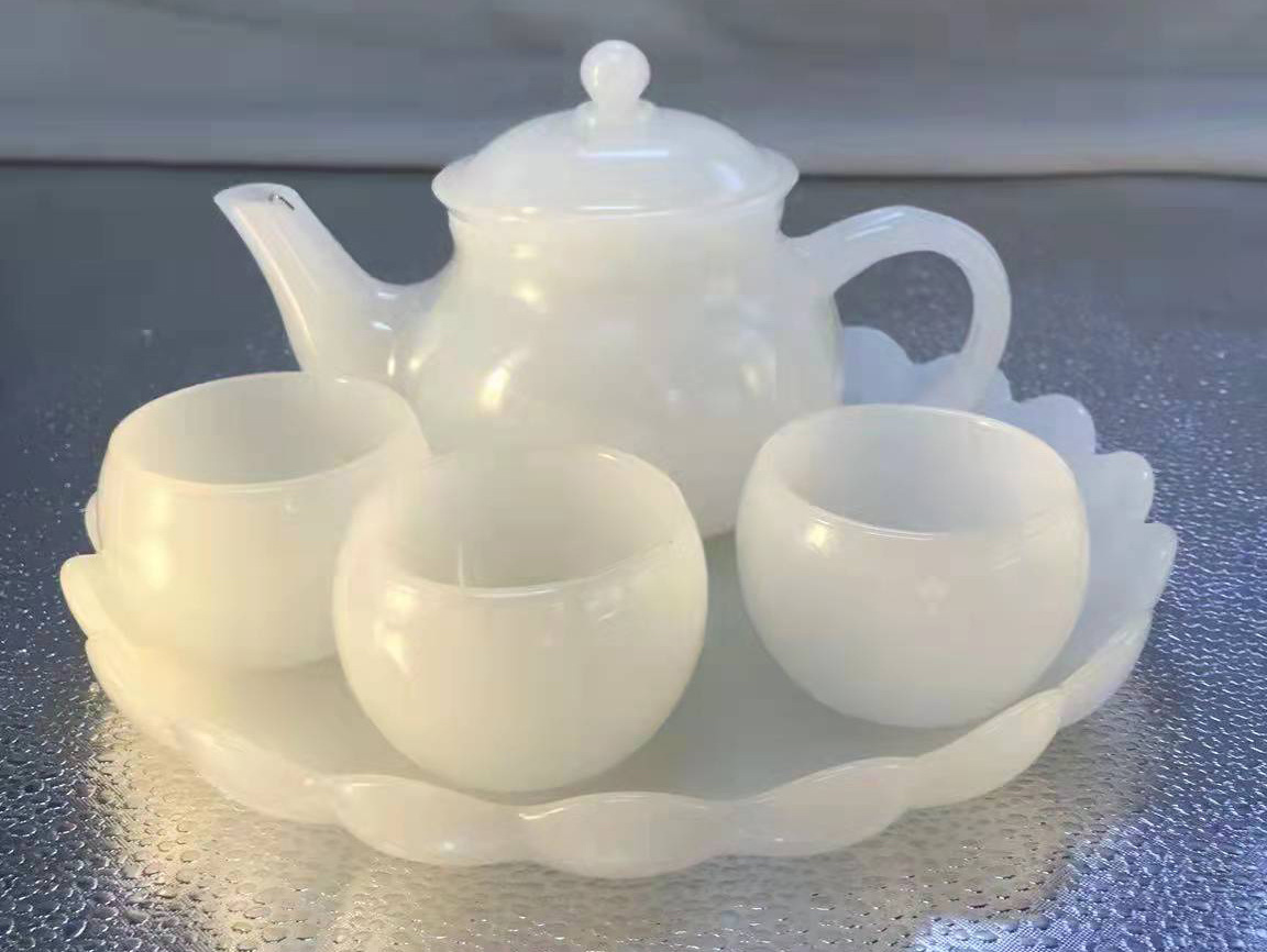 China Factory High Quality Restaurant Heat Resistant White Opal Glassware Tea Pot With Lid