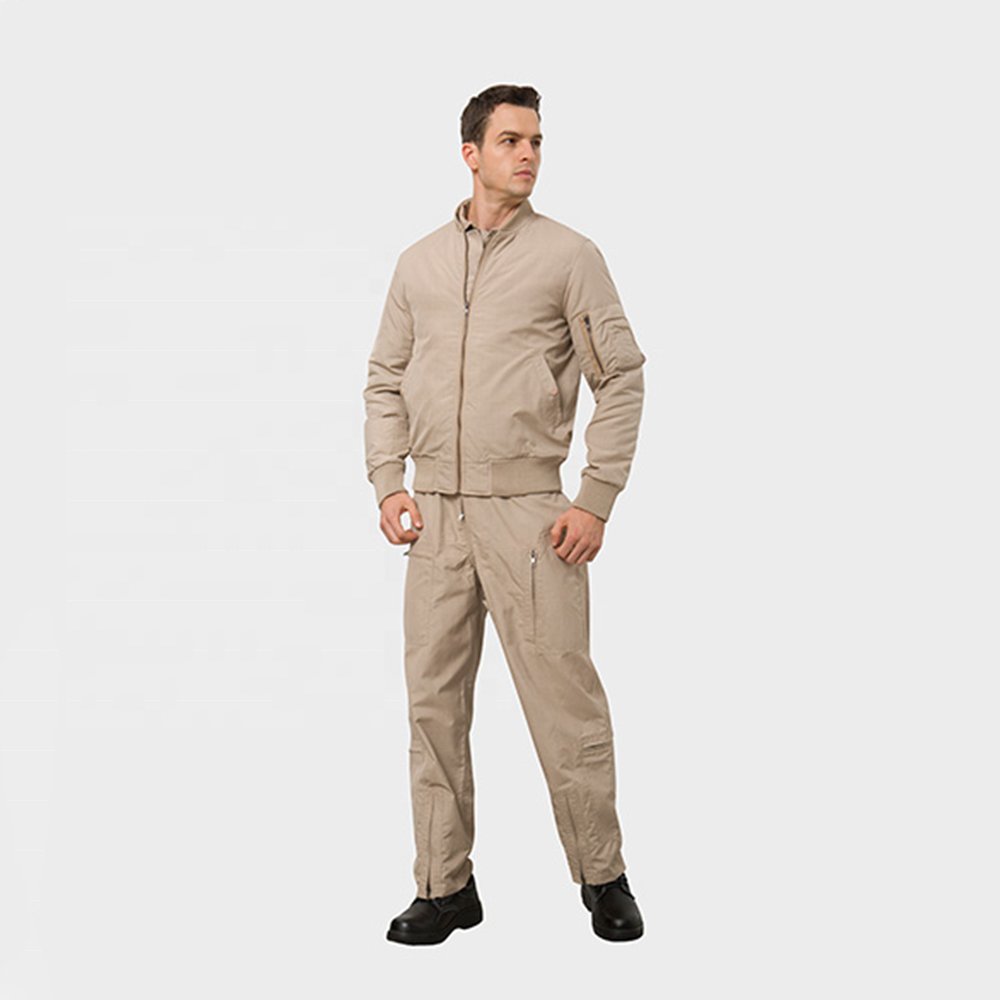 100% Quality Warranty Khaki Lightweight Anti-static Fire Proof Aramid Garment Men Flight Jacket