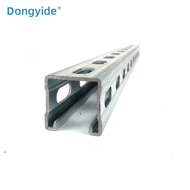 Low Price Epoxy Coated Strut Channel Three Side Slotted Perforated C Channel Steel