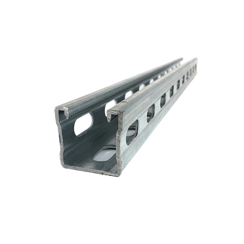 Low Price Epoxy Coated Strut Channel Three Side Slotted Perforated C Channel Steel