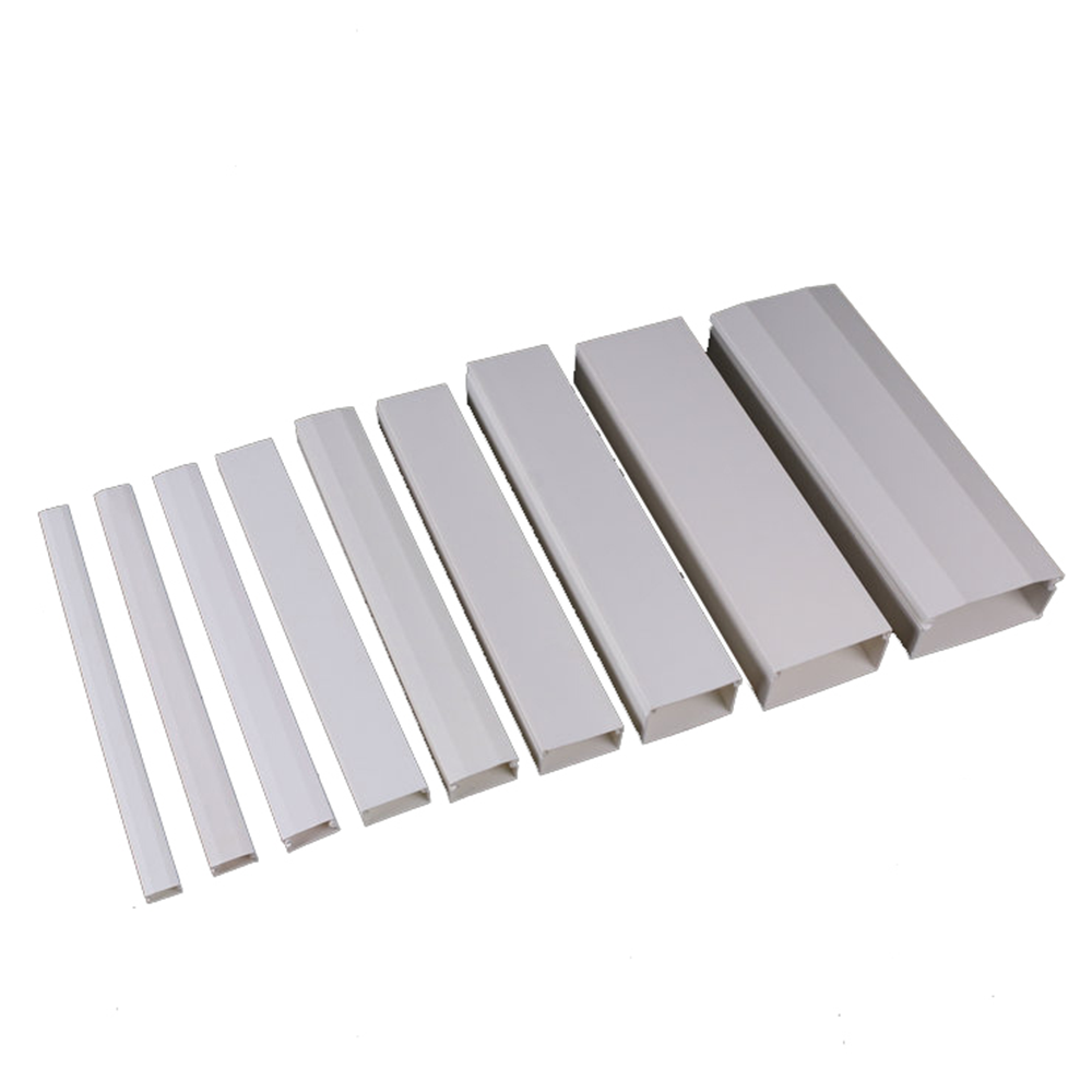 Excellent Quality White Solid Trough Fire Retardant Flexible Cable Tray Electrical PVC Cable Trunking