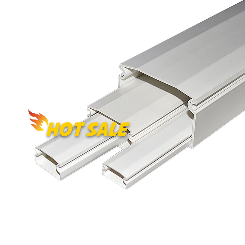 Excellent Quality White Solid Trough Fire Retardant Flexible Cable Tray Electrical PVC Cable Trunking