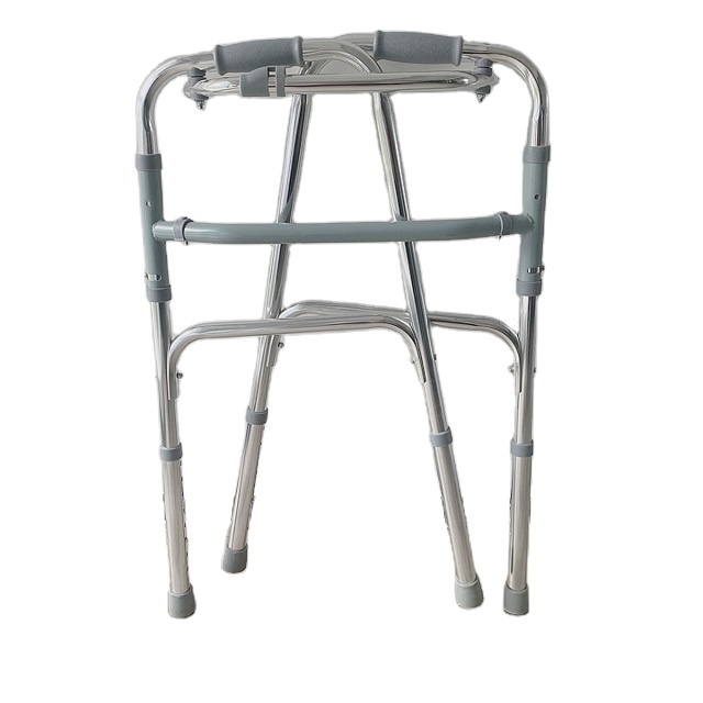 Elderly accessories foldable standing frame 4 leg walker