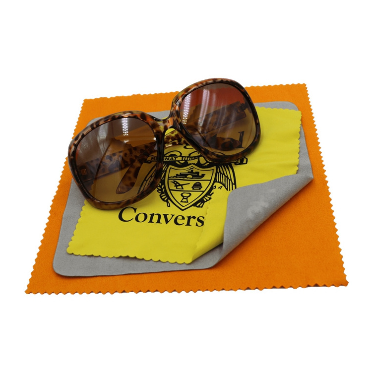 Custom Print Logo Microfiber Sun Eye Glasses Lens Wiping Cleaner Cleaning Cloth