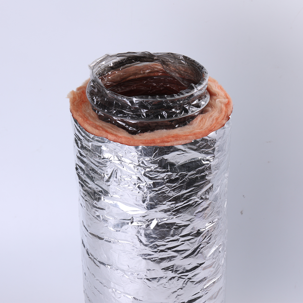 Durable Customized Length Aluminum R6 R8 HVAC System Flexible Duct Hose For Air Conditioning