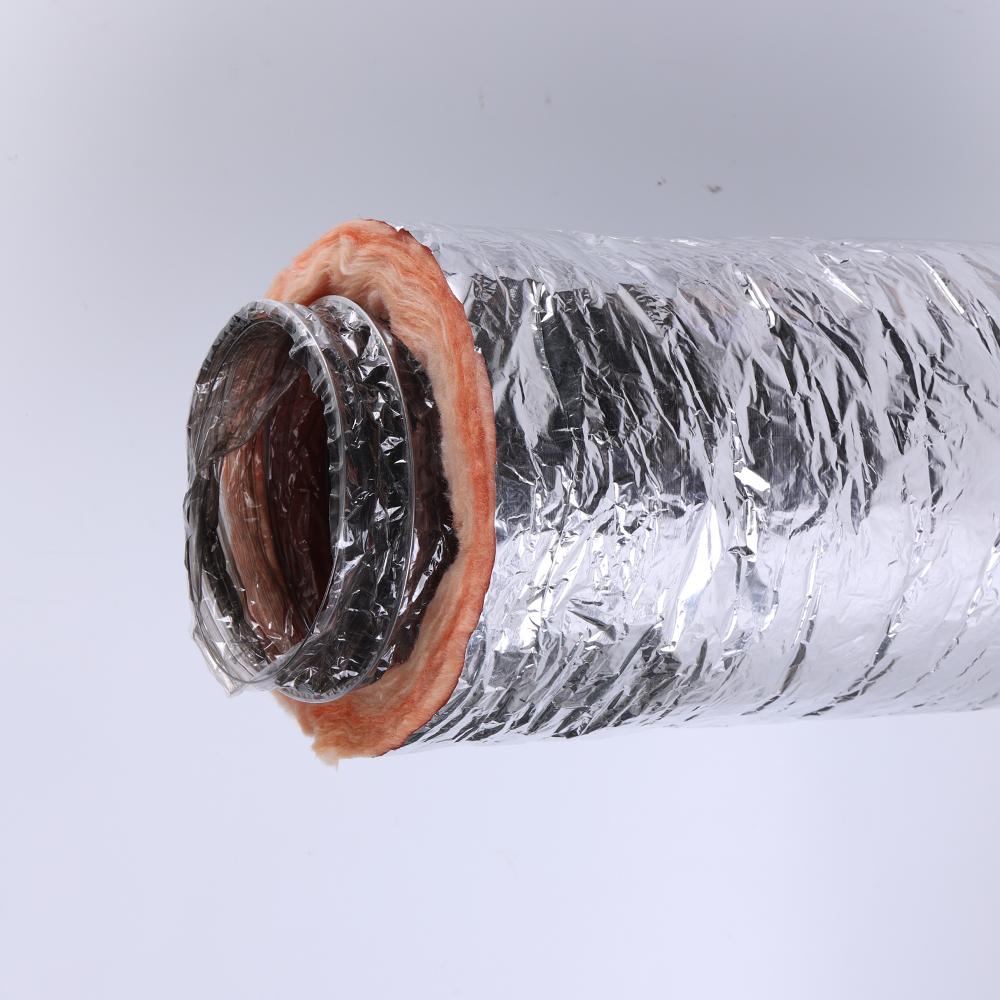 Durable Customized Length Aluminum R6 R8 HVAC System Flexible Duct Hose For Air Conditioning