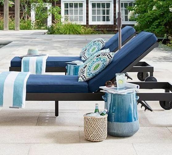 MORE DESIGN new style Chaise 2023 factory Aluminum Furniture Patio cheap hotel Sling wooden Outdoor Swimming Pool Sun Loungers